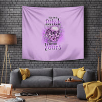 Yes I'm A B But Not Yours Purple Tapestry - Wonder Print Shop