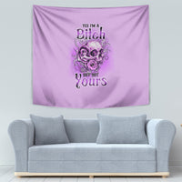 Yes I'm A B But Not Yours Purple Tapestry - Wonder Print Shop