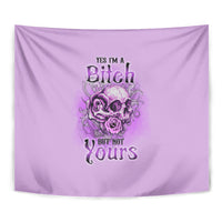 Yes I'm A B But Not Yours Purple Tapestry - Wonder Print Shop