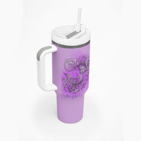Yes I'm A B But Not Yours Purple Tumbler With Handle - Wonder Print Shop