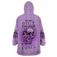 Yes I'm A B But Not Yours Purple Wearable Blanket Hoodie - Wonder Print Shop