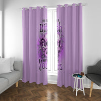 Yes I'm A B But Not Yours Purple Window Curtain - Wonder Print Shop