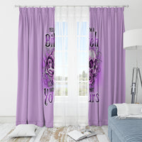 Yes I'm A B But Not Yours Purple Window Curtain - Wonder Print Shop