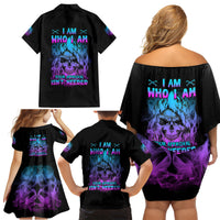 I Am Who I Am Your Approval Isn't Needed Family Matching Off Shoulder Short Dress and Hawaiian Shirt - Wonder Print Shop