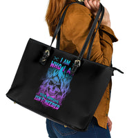 I Am Who I Am Your Approval Isn't Needed Leather Tote Bag - Wonder Print Shop
