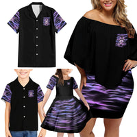 I'm A B I'm A Lover I'm A Crazy Mother Family Matching Off Shoulder Short Dress and Hawaiian Shirt - Wonder Print Shop