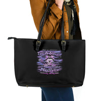 I'm A B I'm A Lover I'm A Crazy Mother Leather Tote Bag - Wonder Print Shop