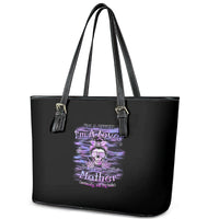 I'm A B I'm A Lover I'm A Crazy Mother Leather Tote Bag - Wonder Print Shop