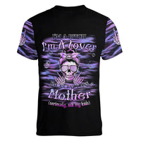 I'm A B I'm A Lover I'm A Crazy Mother Women V Neck T Shirt - Wonder Print Shop