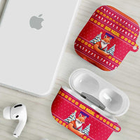 Bon Nadal Andorra Christmas AirPods Case with Fox Snowy Trees and Andorran Flag - Wonder Print Shop