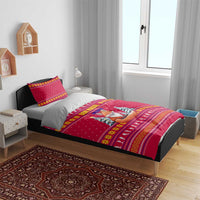 Bon Nadal Andorra Christmas Bedding Set with Fox Snowy Trees and Andorran Flag - Wonder Print Shop