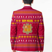 Bon Nadal Andorra Christmas Blazer with Fox Snowy Trees and Andorran Flag - Wonder Print Shop