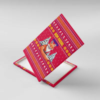 Bon Nadal Andorra Christmas Canvas Wall Art with Fox Snowy Trees and Andorran Flag - Wonder Print Shop