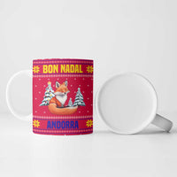 Bon Nadal Andorra Christmas Ceramic Mug with Fox Snowy Trees and Andorran Flag - Wonder Print Shop