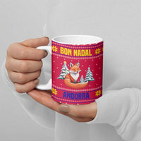 Bon Nadal Andorra Christmas Ceramic Mug with Fox Snowy Trees and Andorran Flag - Wonder Print Shop