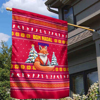 Bon Nadal Andorra Christmas Garden Flag with Fox Snowy Trees and Andorran Flag - Wonder Print Shop