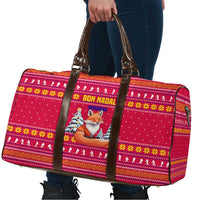 Bon Nadal Andorra Christmas Travel Bag with Fox Snowy Trees and Andorran Flag - Wonder Print Shop