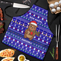 Bon Nadal Andorra Christmas Apron Holiday Bear, Snowflakes, Paw Prints & Winter - Wonder Print Shop