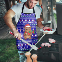 Bon Nadal Andorra Christmas Apron Holiday Bear, Snowflakes, Paw Prints & Winter - Wonder Print Shop