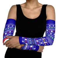 Bon Nadal Andorra Christmas Arm Sleeves Holiday Bear, Snowflakes, Paw Prints & Winter - Wonder Print Shop