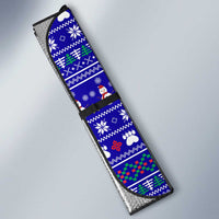Bon Nadal Andorra Christmas Auto Sun Shade Holiday Bear, Snowflakes, Paw Prints & Winter - Wonder Print Shop