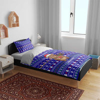 Bon Nadal Andorra Christmas Bedding Set Holiday Bear, Snowflakes, Paw Prints & Winter - Wonder Print Shop