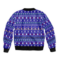 Bon Nadal Andorra Christmas Bomber Jacket Holiday Bear, Snowflakes, Paw Prints & Winter - Wonder Print Shop