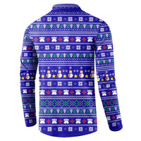 Bon Nadal Andorra Christmas Button Sweatshirt Holiday Bear, Snowflakes, Paw Prints & Winter - Wonder Print Shop