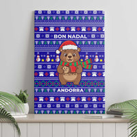 Bon Nadal Andorra Christmas Canvas Wall Art Holiday Bear, Snowflakes, Paw Prints & Winter - Wonder Print Shop