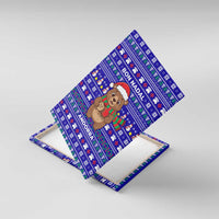 Bon Nadal Andorra Christmas Canvas Wall Art Holiday Bear, Snowflakes, Paw Prints & Winter - Wonder Print Shop
