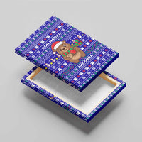 Bon Nadal Andorra Christmas Canvas Wall Art Holiday Bear, Snowflakes, Paw Prints & Winter - Wonder Print Shop