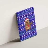 Bon Nadal Andorra Christmas Canvas Wall Art Holiday Bear, Snowflakes, Paw Prints & Winter - Wonder Print Shop