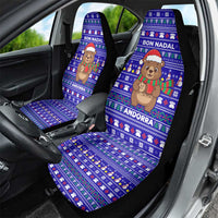 Bon Nadal Andorra Christmas Car Seat Cover Holiday Bear, Snowflakes, Paw Prints & Winter - Wonder Print Shop
