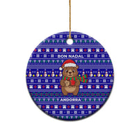 Bon Nadal Andorra Christmas Ceramic Ornament Holiday Bear, Snowflakes, Paw Prints & Winter - Wonder Print Shop