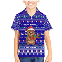 Bon Nadal Andorra Christmas Family Matching Mermaid Dress and Hawaiian Shirt Holiday Bear, Snowflakes, Paw Prints & Winter - Wonder Print Shop