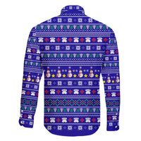 Bon Nadal Andorra Christmas Family Matching Off The Shoulder Long Sleeve Dress and Hawaiian Shirt Holiday Bear, Snowflakes, Paw Prints & Winter - Wonder Print Shop