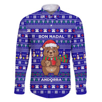 Bon Nadal Andorra Christmas Family Matching Off Shoulder Maxi Dress and Hawaiian Shirt Holiday Bear, Snowflakes, Paw Prints & Winter - Wonder Print Shop