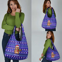 Bon Nadal Andorra Christmas Grocery Bag Holiday Bear, Snowflakes, Paw Prints & Winter - Wonder Print Shop
