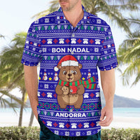 Bon Nadal Andorra Christmas Hawaiian Shirt Holiday Bear, Snowflakes, Paw Prints & Winter - Wonder Print Shop