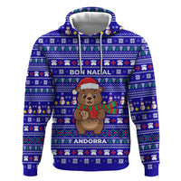 Bon Nadal Andorra Christmas Hoodie Holiday Bear, Snowflakes, Paw Prints & Winter - Wonder Print Shop