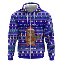 Bon Nadal Andorra Christmas Hoodie Holiday Bear, Snowflakes, Paw Prints & Winter - Wonder Print Shop