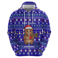 Bon Nadal Andorra Christmas Hoodie Holiday Bear, Snowflakes, Paw Prints & Winter - Wonder Print Shop