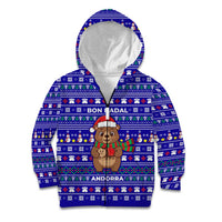 Bon Nadal Andorra Christmas Kid Hoodie Holiday Bear, Snowflakes, Paw Prints & Winter - Wonder Print Shop