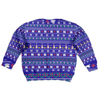 Bon Nadal Andorra Christmas Kid Ugly Christmas Sweater Holiday Bear, Snowflakes, Paw Prints & Winter - Wonder Print Shop
