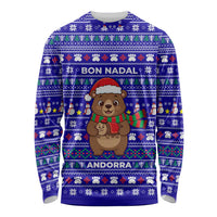 Bon Nadal Andorra Christmas Long Sleeve Shirt Holiday Bear, Snowflakes, Paw Prints & Winter - Wonder Print Shop