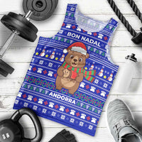 Bon Nadal Andorra Christmas Men Tank Top Holiday Bear, Snowflakes, Paw Prints & Winter - Wonder Print Shop