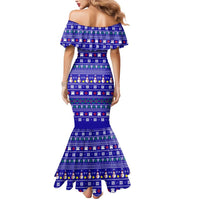 Bon Nadal Andorra Christmas Mermaid Dress Holiday Bear, Snowflakes, Paw Prints & Winter - Wonder Print Shop