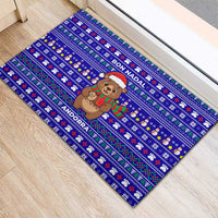 Bon Nadal Andorra Christmas Rubber Doormat Holiday Bear, Snowflakes, Paw Prints & Winter - Wonder Print Shop