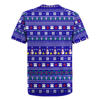 Bon Nadal Andorra Christmas Rugby Jersey Holiday Bear, Snowflakes, Paw Prints & Winter - Wonder Print Shop