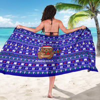 Bon Nadal Andorra Christmas Sarong Holiday Bear, Snowflakes, Paw Prints & Winter - Wonder Print Shop